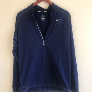 Nike element running half zip long sleeve top L